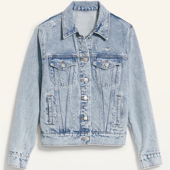 Old Navy Jackets & Blazers - Distressed Classic Jean Jacket for Women MD
